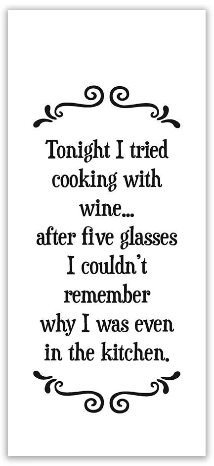 kitchengrips Tea Towel Five Glasses