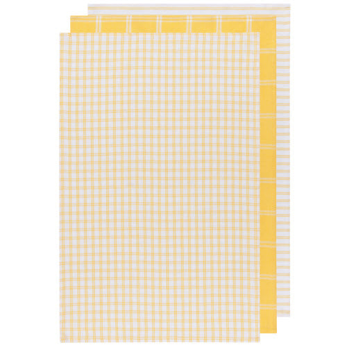 kitchengrips Tea Towel Set Tic-Tac-Toe Lemon