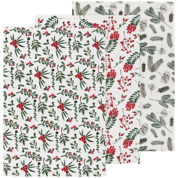 kitchengrips Teatowels Floursack Winterberry