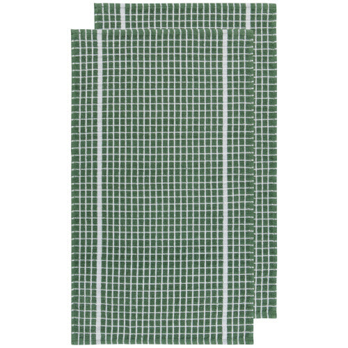 kitchengrips Terry Tea Towel Set - Elm Green