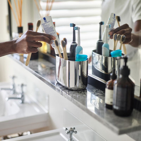 Kitchengrips Toothbrush Caddy Stainless Steel