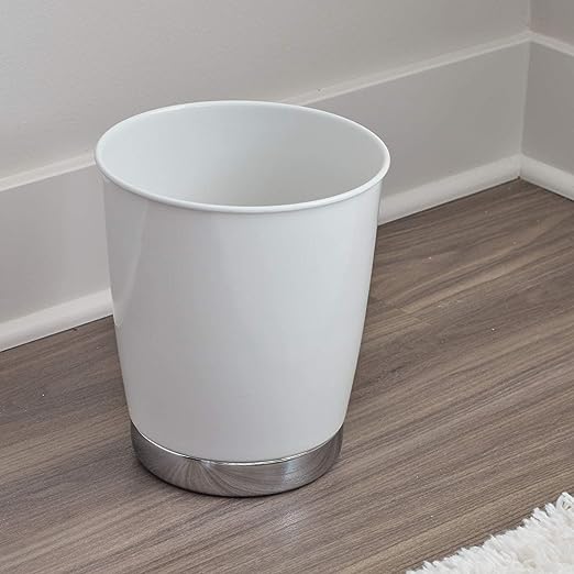Kitchengrips Waste Basket York White/Chrome