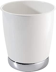 kitchengrips Waste Basket York White/Chrome