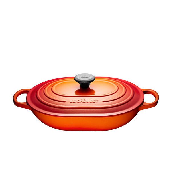 kitchengrips Oblong Casserole Flame Enameled Cast Iron