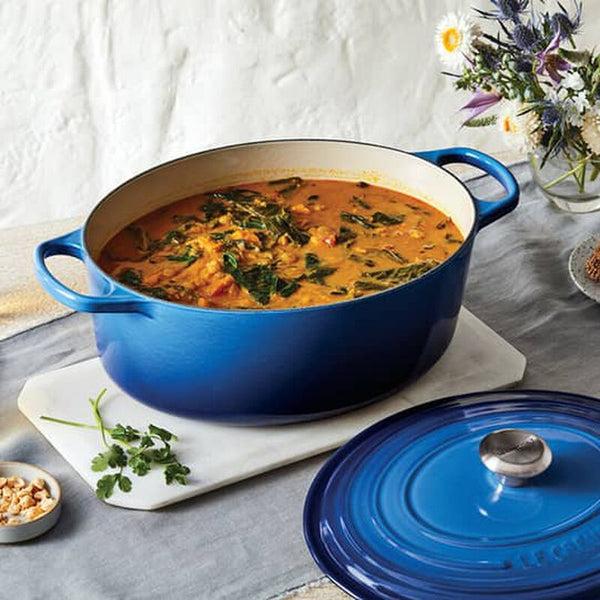 Kitchengrips Oval Dutch Ovens Blueberry Enameled Cast Iron