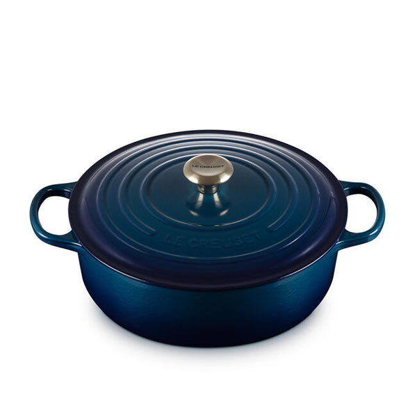 kitchengrips Shallow Round Oven Agave Enameled Cast Iron