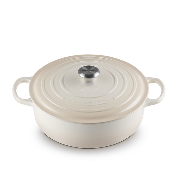 kitchengrips Shallow Round Oven Meringue Enameled Cast Iron