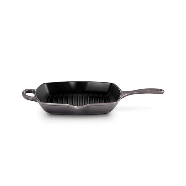 kitchengrips Square Skillet Grill Oyster Enameled Cast Iron