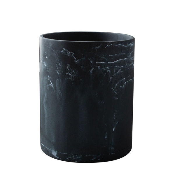 kitchengrips Waste Basket - Michaelangelo Black Marble Finish