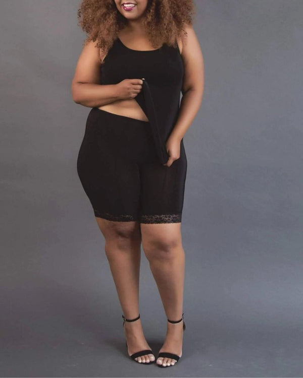 kiyonna Fusion Moisture Wicking Anti Chafing Shortlette Slip Short 9"