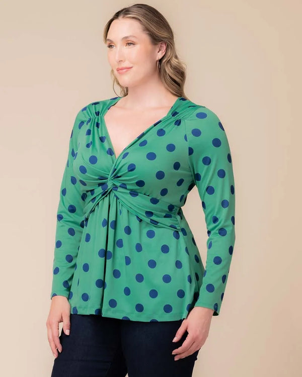 Kiyonna Abigail Long Sleeve Twist Top