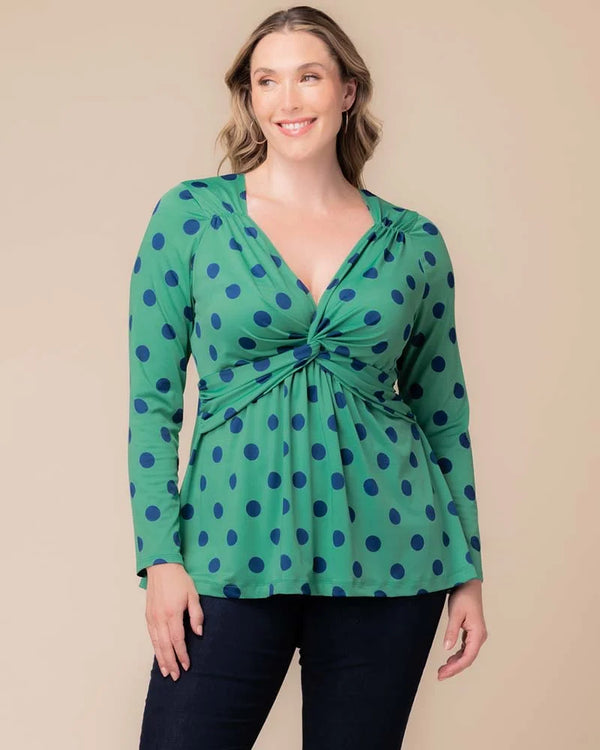 kiyonna Abigail Long Sleeve Twist Top