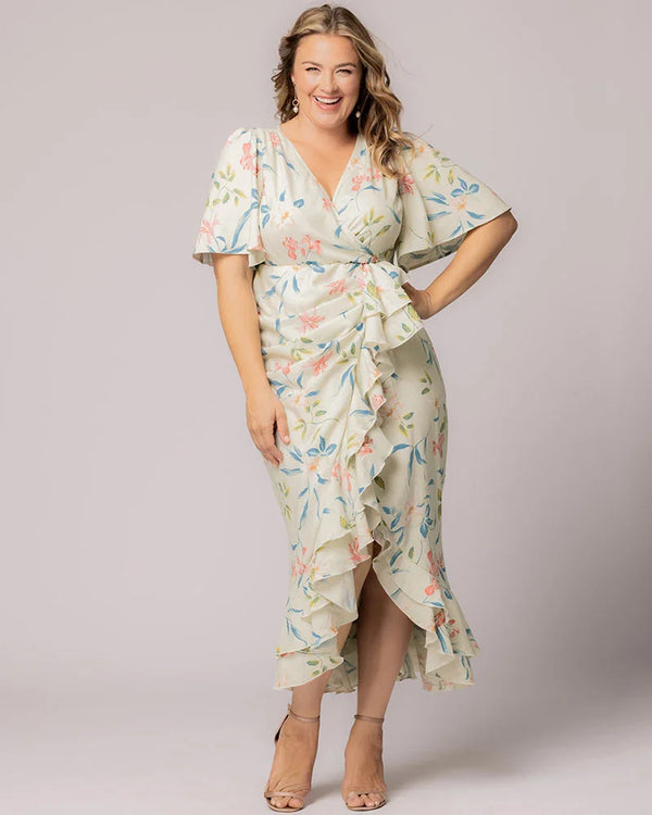 kiyonna Alexandra Faux Wrap Dress - Sale