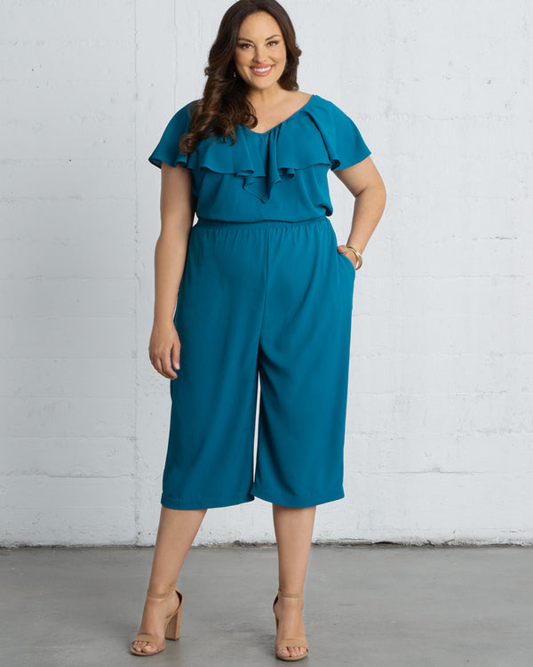 kiyonna Avery Cropped Jumpsuit - Final Sale