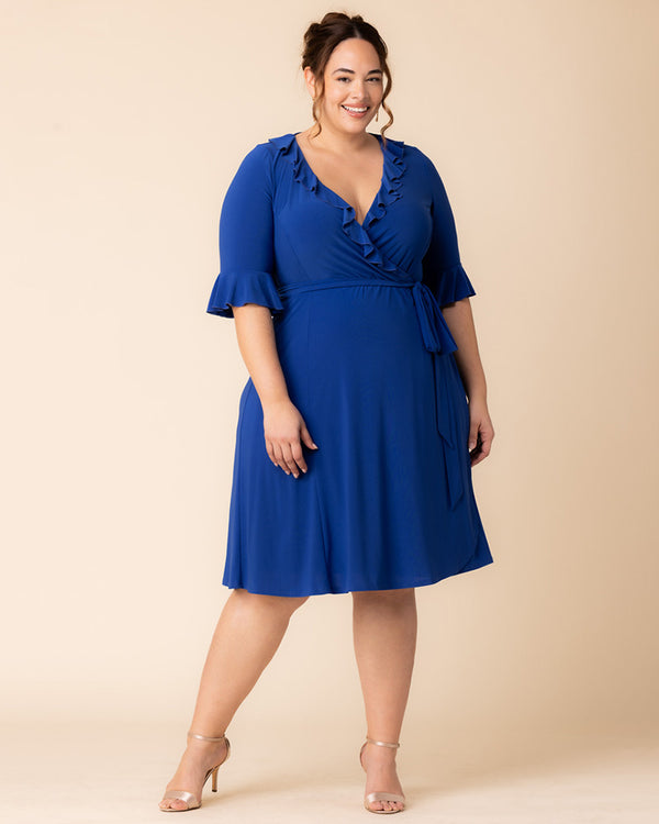 Kiyonna Barcelona Midi Wrap Dress - Sale