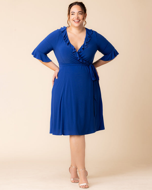 kiyonna Barcelona Midi Wrap Dress - Sale