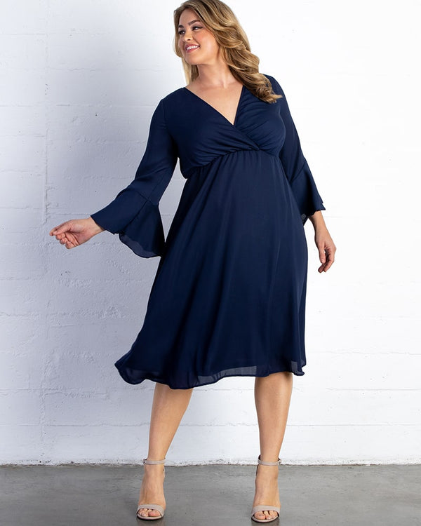 Kiyonna Brighton Bell Sleeve Dress - Sale