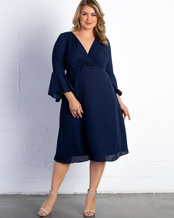 Kiyonna Brighton Bell Sleeve Dress - Sale