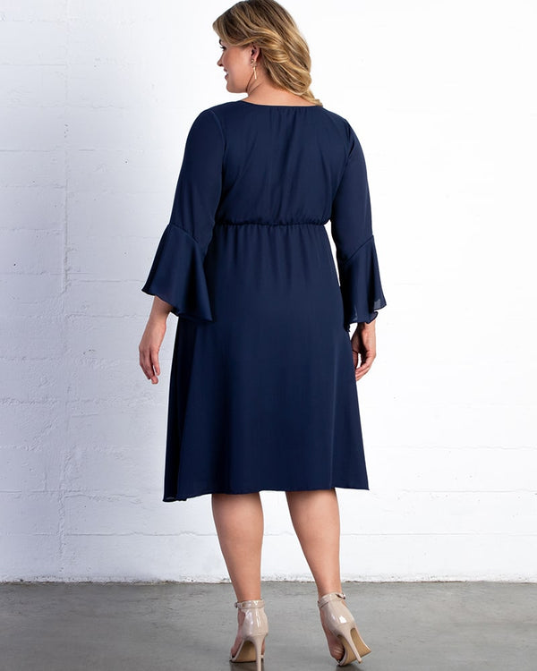 Kiyonna Brighton Bell Sleeve Dress - Sale