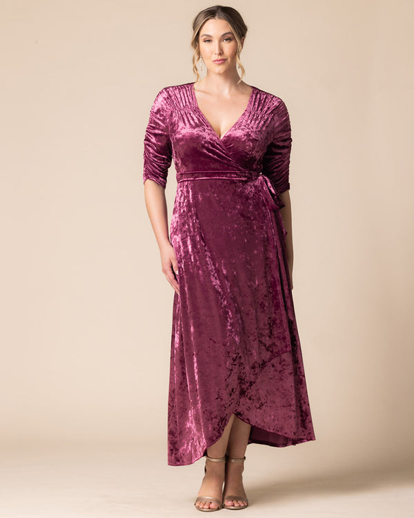 Kiyonna Cara Velvet Wrap Gown
