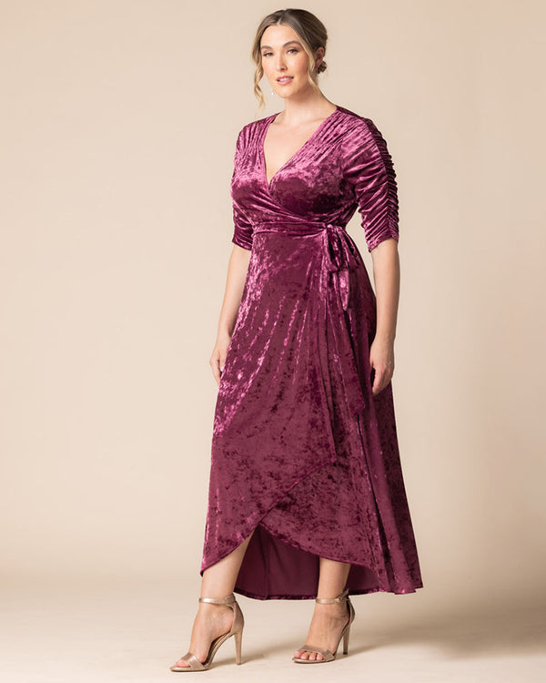 Kiyonna Cara Velvet Wrap Gown
