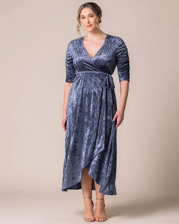kiyonna Cara Velvet Wrap Gown - Sale
