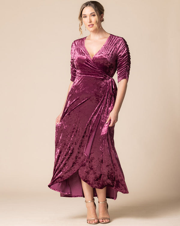 kiyonna Cara Velvet Wrap Gown