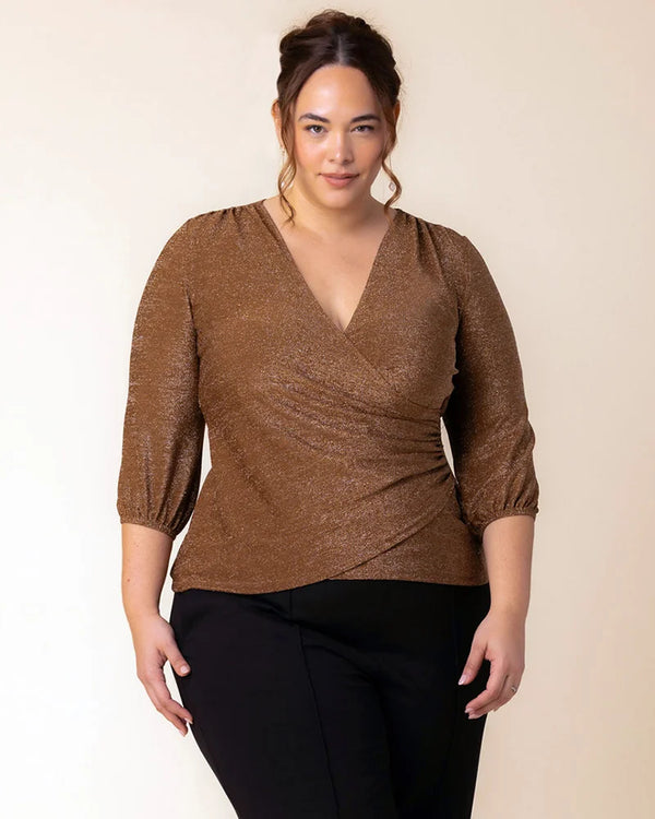 kiyonna Celeste Faux Wrap Top