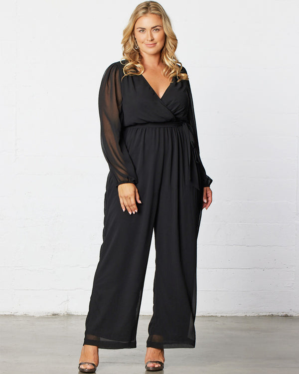 Kiyonna Celina Chiffon Jumpsuit