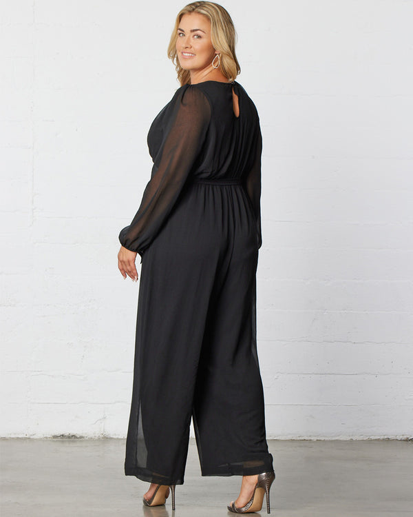 Kiyonna Celina Chiffon Jumpsuit