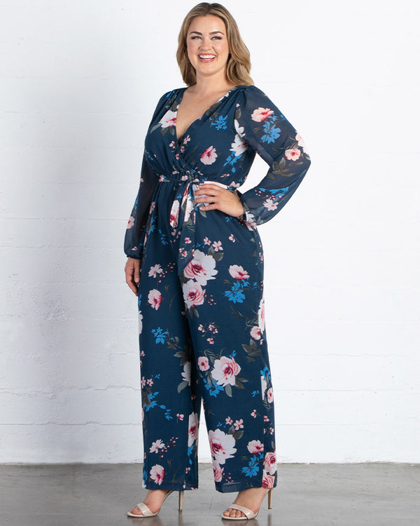 Kiyonna Celina Chiffon Jumpsuit - Final Sale