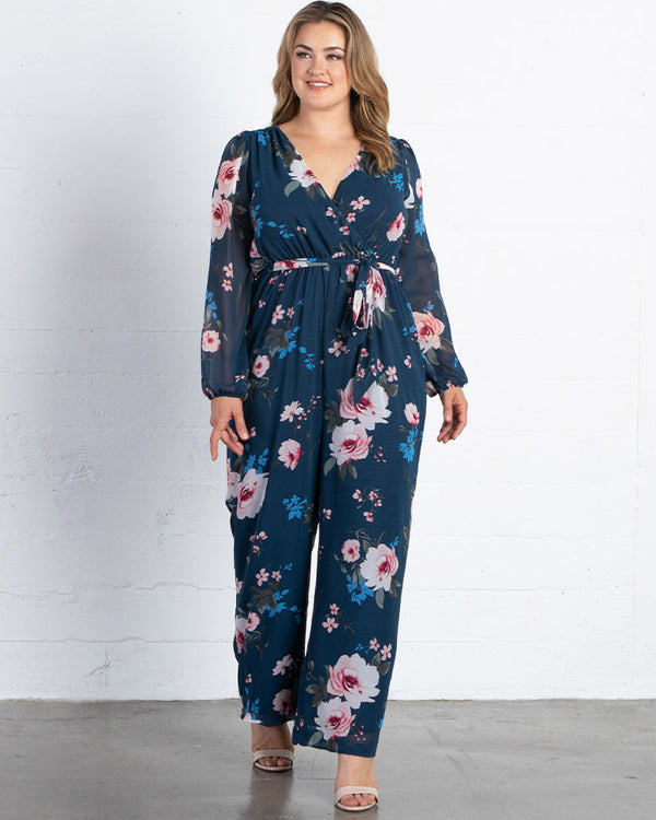 kiyonna Celina Chiffon Jumpsuit - Final Sale