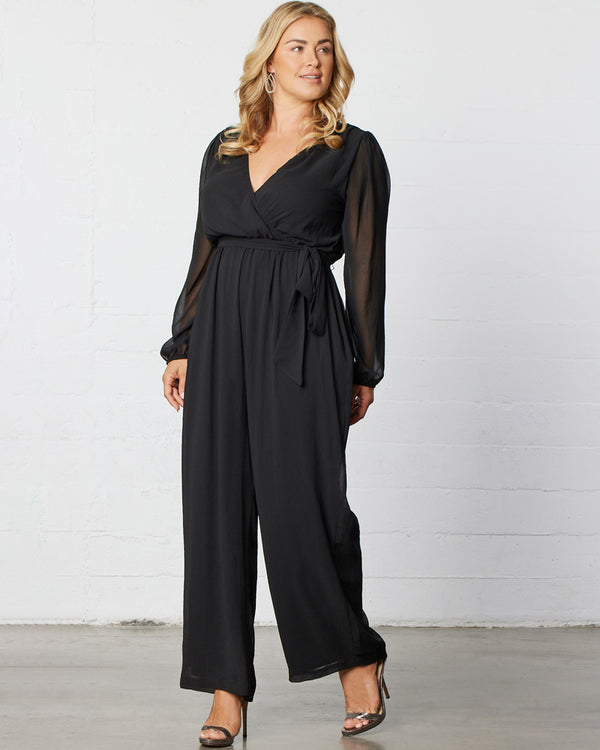 kiyonna Celina Chiffon Jumpsuit