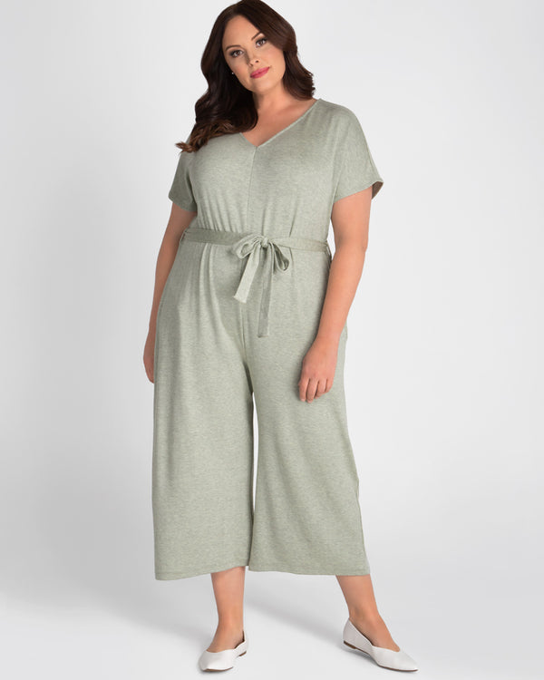 kiyonna Celine Front Tie Lounge Jumpsuit - Sale