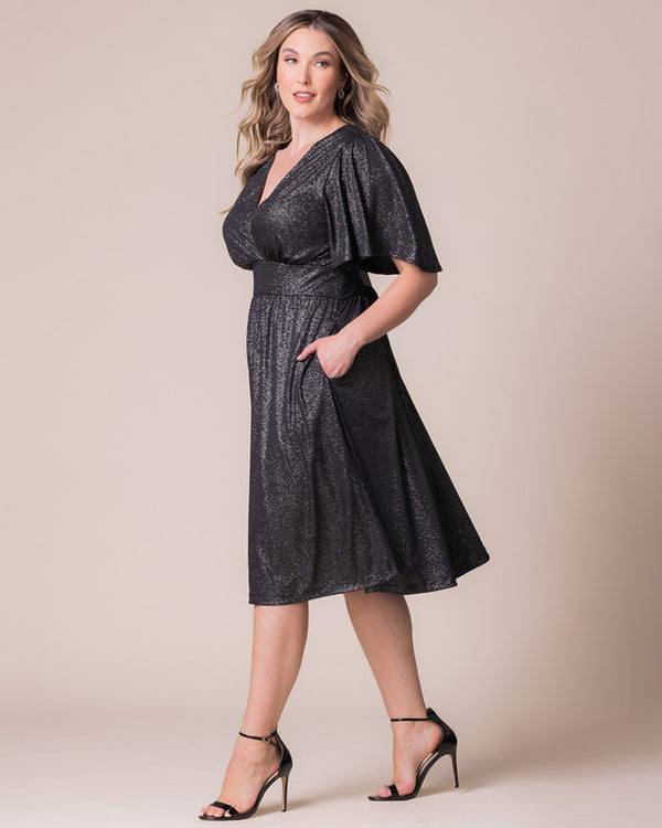 Kiyonna Crystal Cove Cocktail Midi Dress