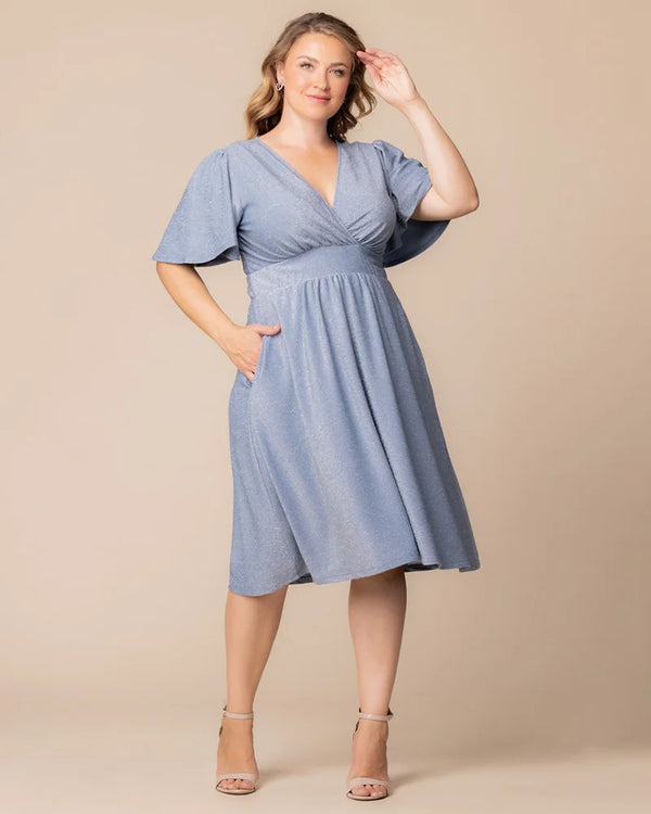 Kiyonna Crystal Cove Cocktail Midi Dress - Sale