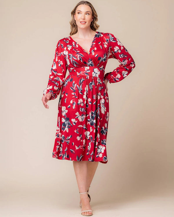 Kiyonna Diana Long Sleeve Midi Dress