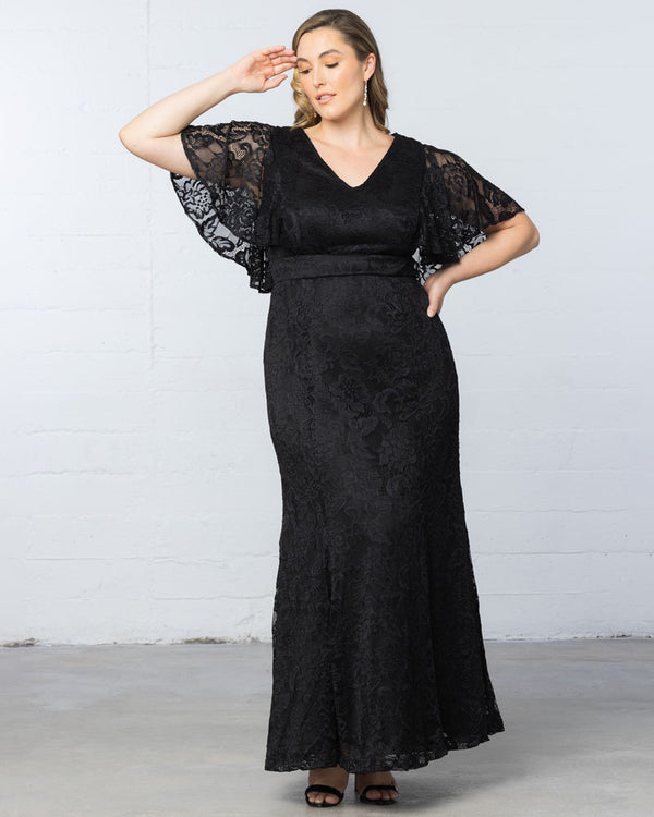 kiyonna Duchess Lace Evening Gown