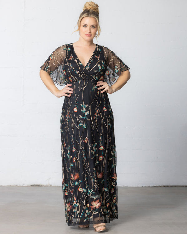 Kiyonna Embroidered Elegance Evening Gown