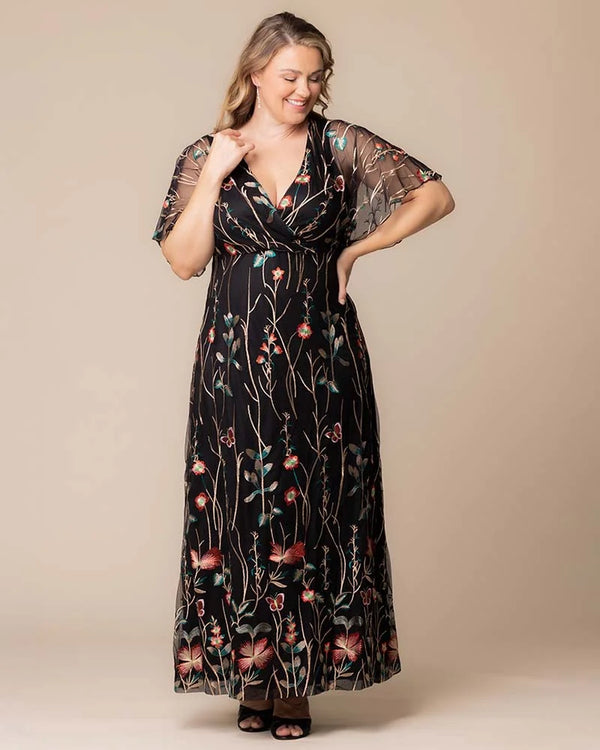 Kiyonna Embroidered Elegance Evening Gown