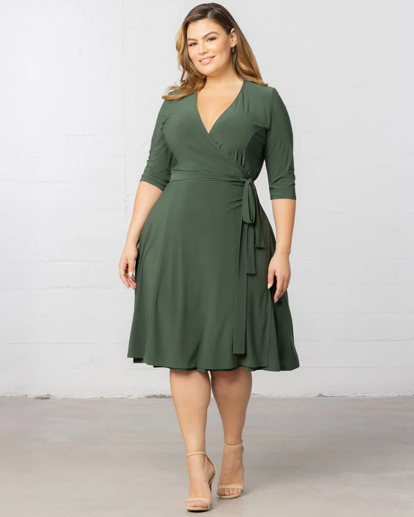 kiyonna Essential Wrap Dress - Sale