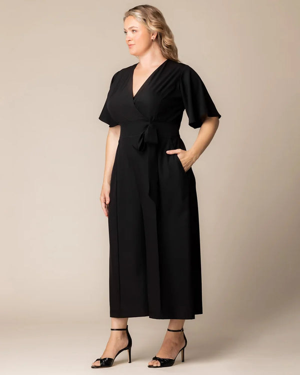 Kiyonna Evelyn Cropped Wide Leg Jumpsuit