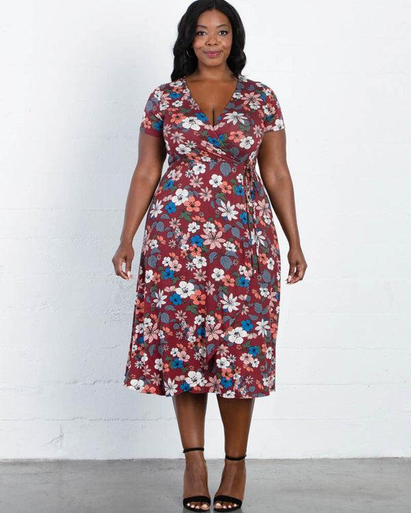 Kiyonna Farrah Faux Wrap Dress - Sale