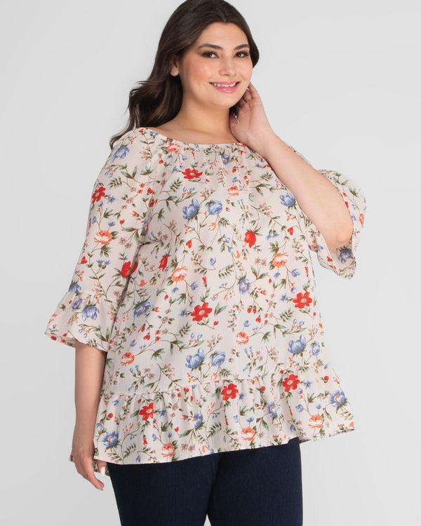 kiyonna Felicity Casual Plus Size Tunic Top- Sale