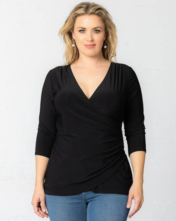 Kiyonna Femme Fatale Faux Wrap Top