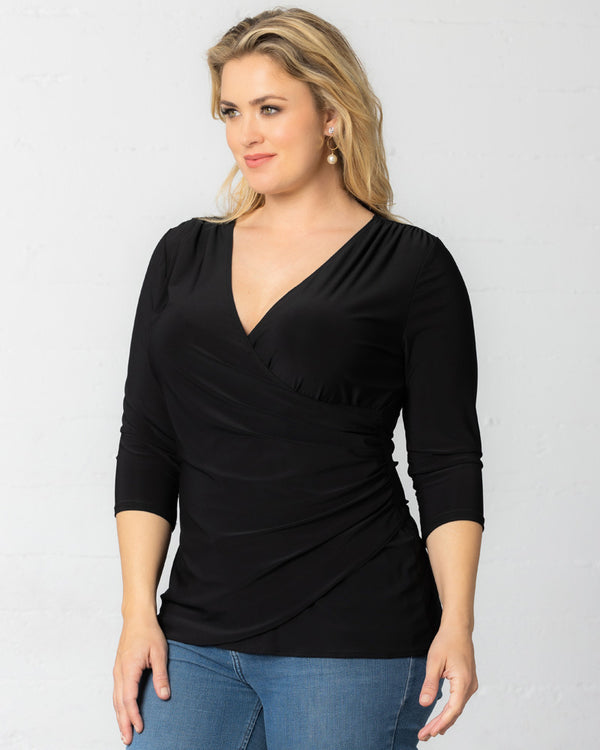 Kiyonna Femme Fatale Faux Wrap Top