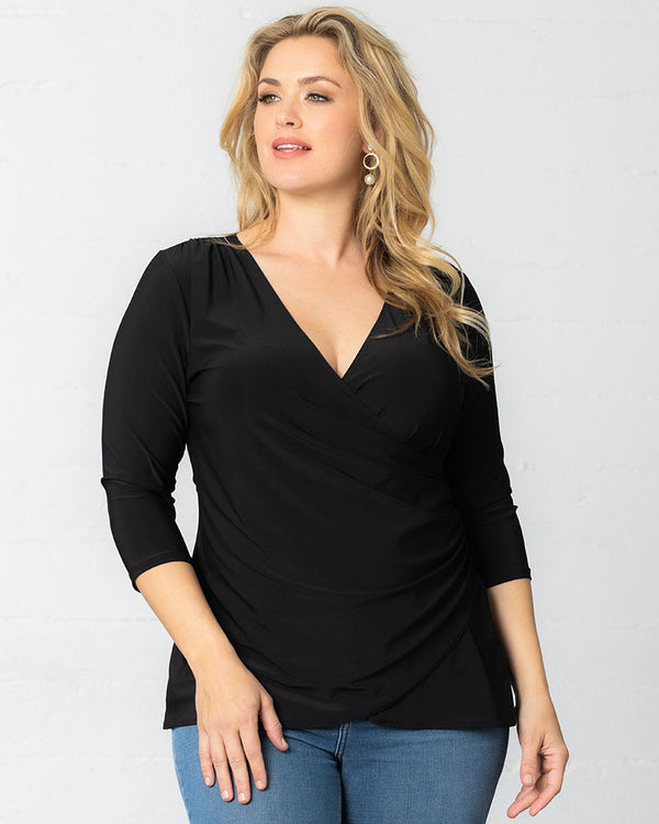 kiyonna Femme Fatale Faux Wrap Top