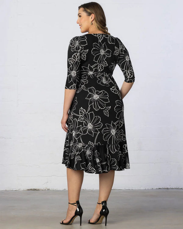 Kiyonna Flirty Flounce Wrap Dress