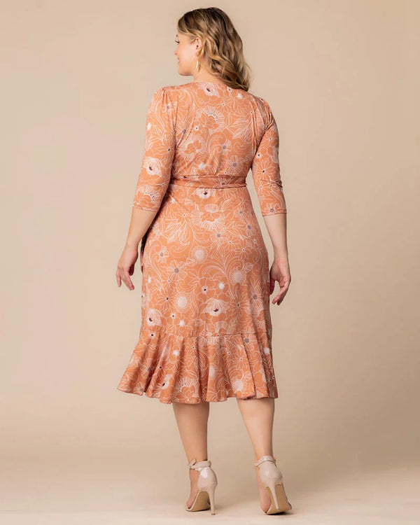 Kiyonna Flirty Flounce Wrap Dress - Sale