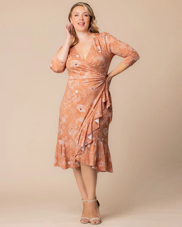 kiyonna Flirty Flounce Wrap Dress - Sale